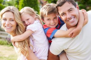 smiling happy family